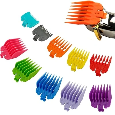 Image of 10pcs Clipper Guards for Wahl, Professional Hair Guide Combs Replacement Attachment Compatible with Wahl Clippers (Assorted Color)