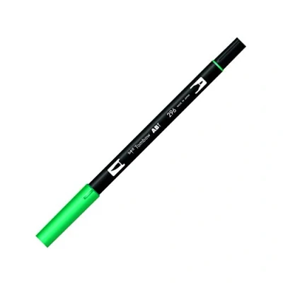 Image of Tombow Abt Dual Brush Pen Water Based with Two Tips Green (Single Pen)