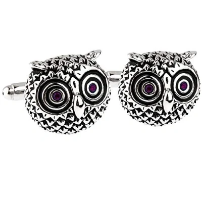 Image of HONEY BEAR Owl Cufflinks Cuff Links for Men&#039;s Shirt