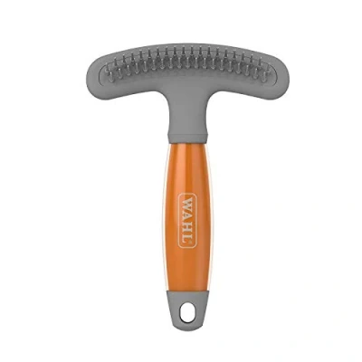 Image of Wahl Double Row Rake and Shedding Blade, Pet Brush for Dogs Cats, 2 in 1 Brush, Professional Grooming Tools, Removes Loose Hair Fur, Gel Handle, Deshedding Tool Pets