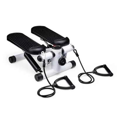 Image of Umbro Stepper Arm and Leg Trainer Mini Fitness Equipment for Home Includes Computer Resistance Bands Max. 100 kg Pedals 10 x 32 cm Black/White