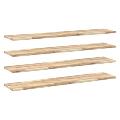 Image of vidaXL Floating Shelves 4 pcs 120x30x2 cm Untreated Solid Wood Acacia