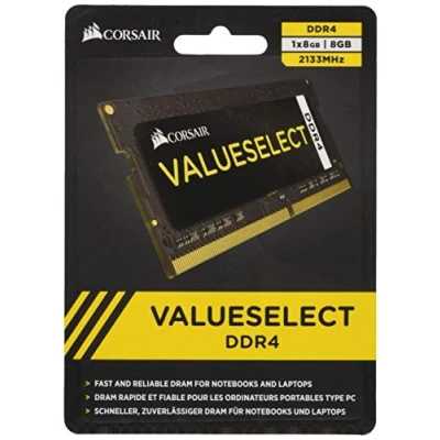 Image of Corsair Value Select SODIMM 8GB (1x8GB) DDR4 2133MHz C15 Memory for Laptop/Notebooks Black
