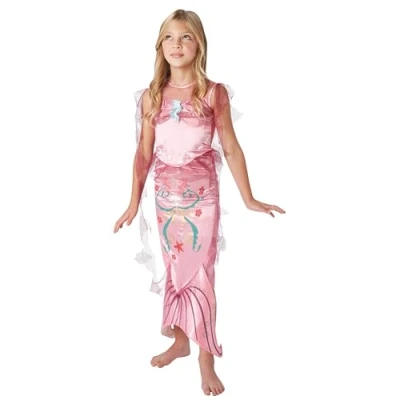 Image of Rubie&#039;s 882720M000 Pink Mermaid Costume Generic Kids Fancy Dress, Cartoon, 6 8 Years