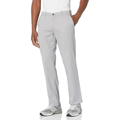 Image of Amazon Essentials Men&#039;s Straight Fit Casual Stretch Chino Trouser, Grey, 42W / 28L