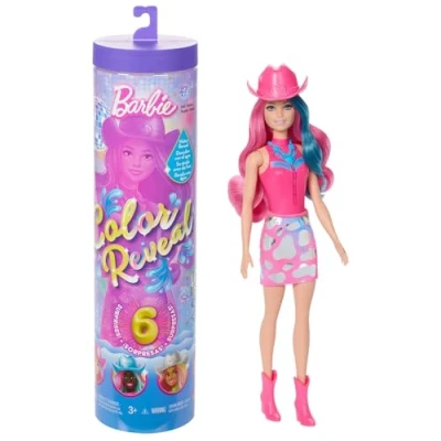Image of Barbie Color Reveal Fashion Doll &amp; Accessories with 6 Surprises, Disco Star Series Metallic Shine Change Bodice (Styles May Vary), JCP01