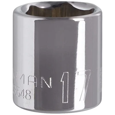 Image of CRAFTSMAN Shallow Socket, Metric, 3/8 Inch Drive, 17mm, 6 Point (CMMT43548)