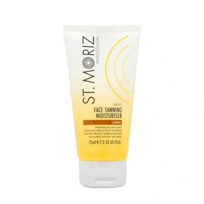 Image of St Moriz Professional Daily Face Tanning Moisturiser in Light Hydrating With Gradual Fake Tan Aloe Vera &amp; Vitamin E Dermatologically Tested Vegan Cruelty Free 75ml