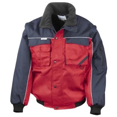 Image of Result RE71A Work Guard Zip Sleeve Heavy Duty Pilot Jacket Red/Navy, Large
