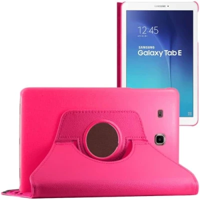 Image of ebestStar compatible with Samsung Galaxy Tab E 9.6 Rotating Case T560, T561 PU Leather Protective Cover 360 Degree Stand, Pink [Tab: 241.9 x 149.5 8.5mm, 9.6&#039;&#039;]
