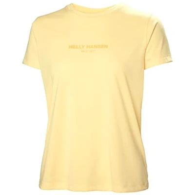 Image of Helly Hansen Women&#039;s W Allure T shirt, Yellow Cream, M UK