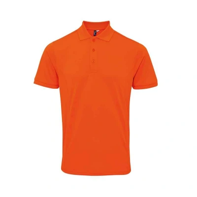 Image of Premier Mens Coolchecker Plus Piqu Polo Shirt (Orange) Size 4XL
