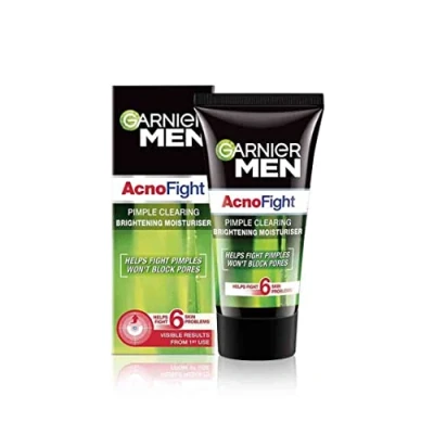 Image of Garnier Men Acno Fight Pimple Clearing Whitening Cream Helps 6 Skin Problems 45 Gram
