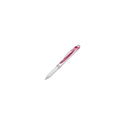 Image of Pentel EnerGel Pearl Deluxe Retractable Liquid Gel Ink Pen, 0.7mm Point, Pink Ink.