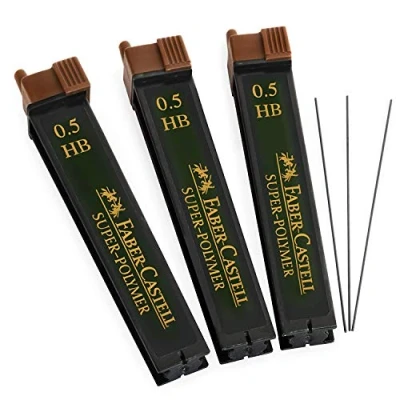 Image of Faber Castell Super Polymer Refill Leads 0.5mm HB 3 Tubes 36