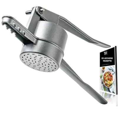 Image of Thiru Spaetzle Press Test Winner 2024 60 Days Risk free Potato with Support Knots &amp; Slotted Spoon Ideal for Spaetzle, Potatoes, Juices Made in Germany Includes E Book