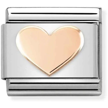 Image of Nomination Rose Gold Heart Charm