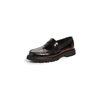 Image of Cole Haan Women&#039;s American Classics Penny Loafer, Deep Burgundy/Black, 8.5 Wide