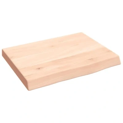 Image of vidaXL Solid Oak Wood Wall Shelf Rustic Style Handcrafted Live Edge Untreated Surface for Custom Finishing Multifunctional Storage Solution