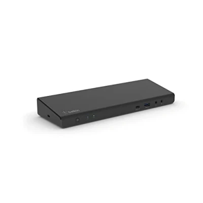 Image of Belkin Triple Display DisplayLink Docking Station Hub with 3 HDMI Ports, 2 DisplayPorts, for 4K 85W Power Delivery, Gigabit Ethernet, 3.5mm Mic/Speaker, 1 USB C and 5 A Ports
