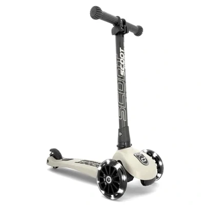Image of Scoot&amp;Ride 96344 Highwaykick 3 LED Scooter, Ash, 57.5 x 17.5 26.5 cm