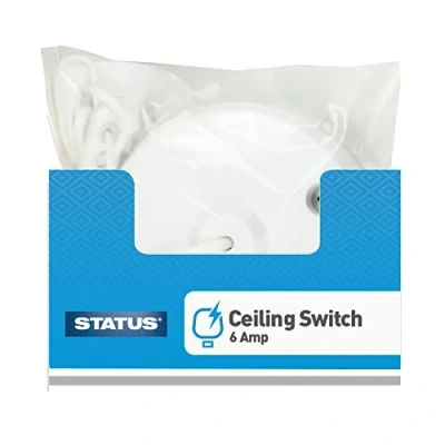 Image of Status 6 amp Ceiling Switch Pull Cord 2 way White