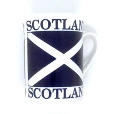 Image of Scottish Flag Mug Cup Ceramic Tea Coffee Scotland Saltire Souvenir Gift