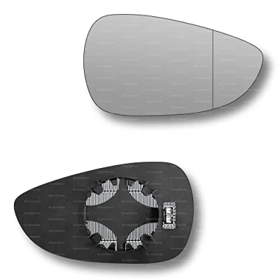 Image of Less4spares Replacement Wing Mirror Glass Right Compatible with Ford Fiesta 2008 2017 CLIP ON Driver Off side Heated Blind Spot