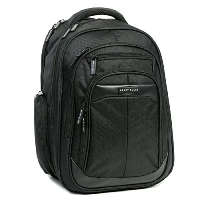 Image of Perry Ellis M140 Business Laptop Backpack, Black, One Size, Backpack