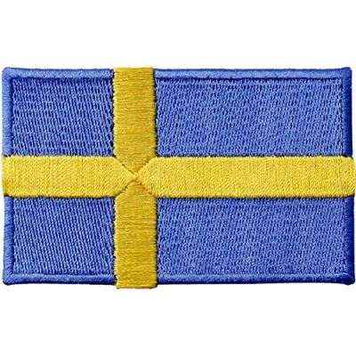 Image of Sweden Flag Embroidered Patch Swedish Iron On Sew National Emblem
