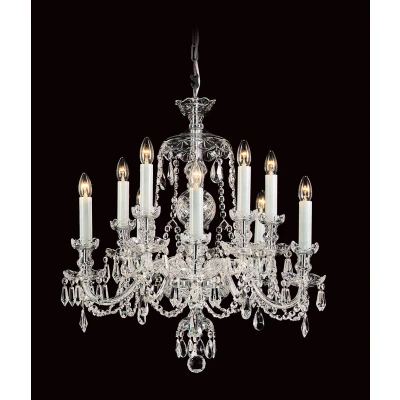Image of Frydek Lead Crystal 10 Arm Chandelier