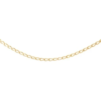 Image of Carissima Gold Unisex 9 ct Yellow 1.1 mm Open Curb Chain Necklace of Length 51 cm/20 Inch