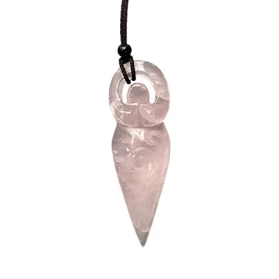 Image of VIE Mother Earth Goddess Pendant, 8x3cm (Rose Quartz)