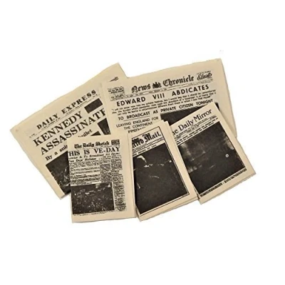 Image of Melody Jane Dolls House Newspapers Miniature Study Living Room Hall Accessory