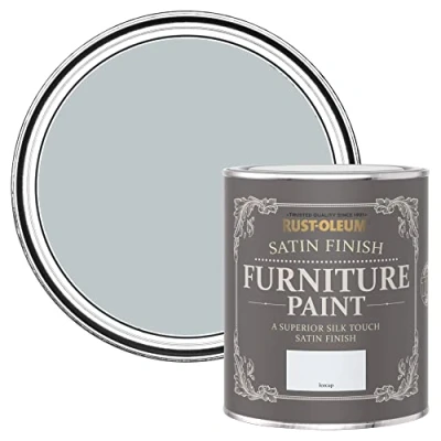Image of Rust Oleum Light Blue Furniture Paint in Satin Finish Icecap 750ml