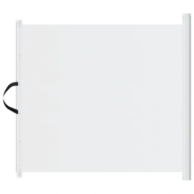 Image of vidaXL Retractable Pet Gate White, Polyester &amp; Metal, 117.5 x 125cm/115 120cm, Safety Roller Blind Barrier for Dogs