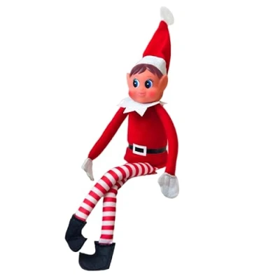 Image of GLOW Wholesale Elvie (Girl) Fun and Playful Elves Behavin&#039; Badly Figure with Soft Body Vinyl Face, Red