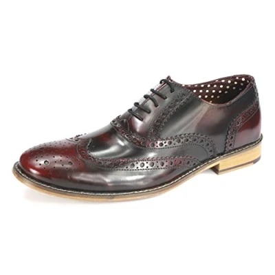 Image of London Brogues Gatsby Hi Shine Bordo UK 10