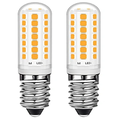 Image of Euxper E14 LED Bulb 3W Warm White 28W Halogen Equivalent Energy Saving, Small Edison Screw (SES) Light Bulbs 360LM for Freezer/Cooker Hood/Sewing Machine, AC220 240V, 2 Pack