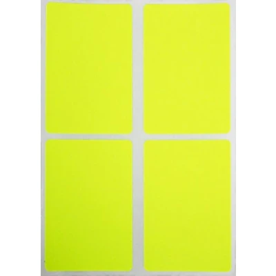 Image of Royal Green Colored Stickers Labels Rectangular in Neon Yellow 7.5cm x 5cm inches (75 mm 50 mm) 200 Pack