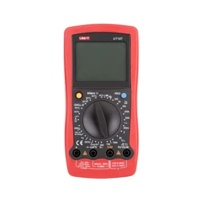 Image of UNI T MIE0090/UT107 Digital Multimeter Current Measurement DC/AC Voltage Temperature Resistance Continuity Diode Test Battery Warning Data Hold Function