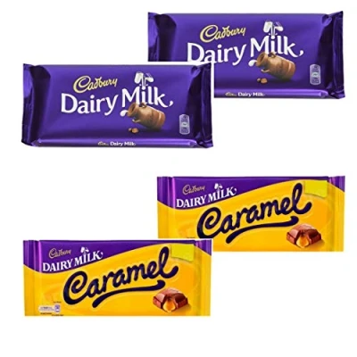 Image of Cadbury Dairy Milk Chocolate Bars (2 x 200 g) and Caramel 120 Bundle