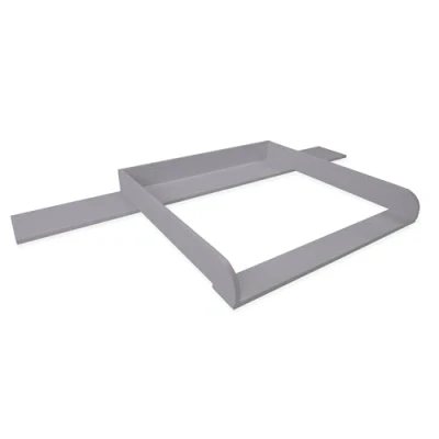 Image of PuckDaddy Lorenz Changing Mat Compatible with Malm Dressers and Similar 159.5 x 78 10 cm Cover Made of Grey MDF Wood Premium Attachment Including Mounting Material