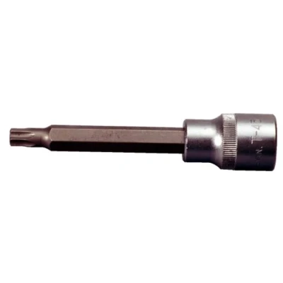 Image of 920TX40L Socket KS TOOLS 911.1527 DIN 3120, ISO 1174 T50 Chrome Vanadium Steel Torx Knurled