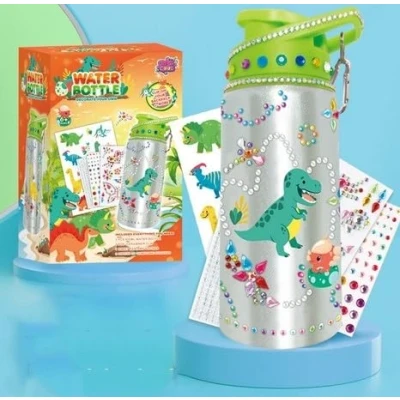 Image of Decorate Your Own Water Bottle Kids Girls DIY Craft Kits with Stickers Glitter Diamond Leakproof Aluminum Alloy Mugs Fun Arts Crafts Gifts Toys for 5 6 7 8 9 10 Year Old Boys
