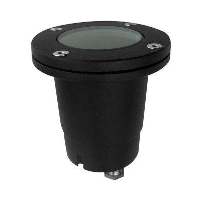 Image of Forlight Lighting 1 Light Round Recessed Outdoor Ground Black IP67, GU10