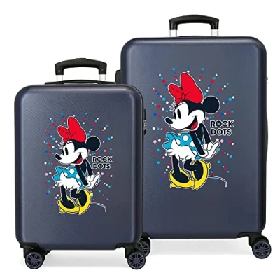Image of Disney Minnie Sunny Day Blue Cabin Suitcase 37 x 55 20 cm Rigid ABS Combination Lock 34 Litre 2.6 kg 4 Double Wheels Hand Luggage