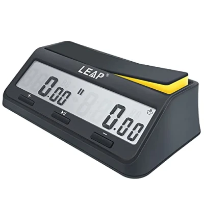 Image of LEAP Chess Clock Upgraded Digital Timer with Bonus &amp; Delay Countdown Function for and 2 Player Board Games Navy Blue