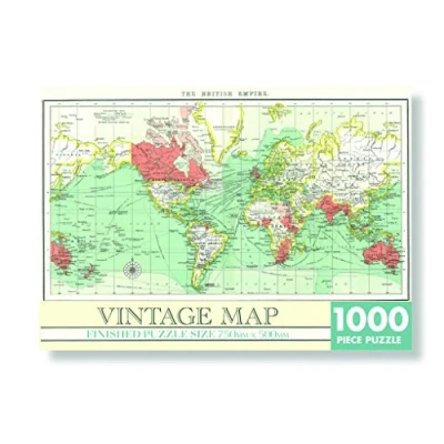 Image of Robert Frederick Jigsaw 1000 Piece Rectangular Vintage MAP, Assorted, 30 x 10 4 cm