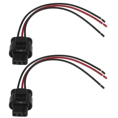 Image of OTOTEC 2Pcs 3 Pin Car PDC Sensor Cable Plug Harness Replacement 3C0973203 1452669 Compatible with VW Audi Parking Connector Wire